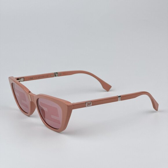 Fendi FE40089I 72U FOLDING BRAND NEW Sunglasses Shiny Pink Mirror Pattern Women - Picture 8 of 13